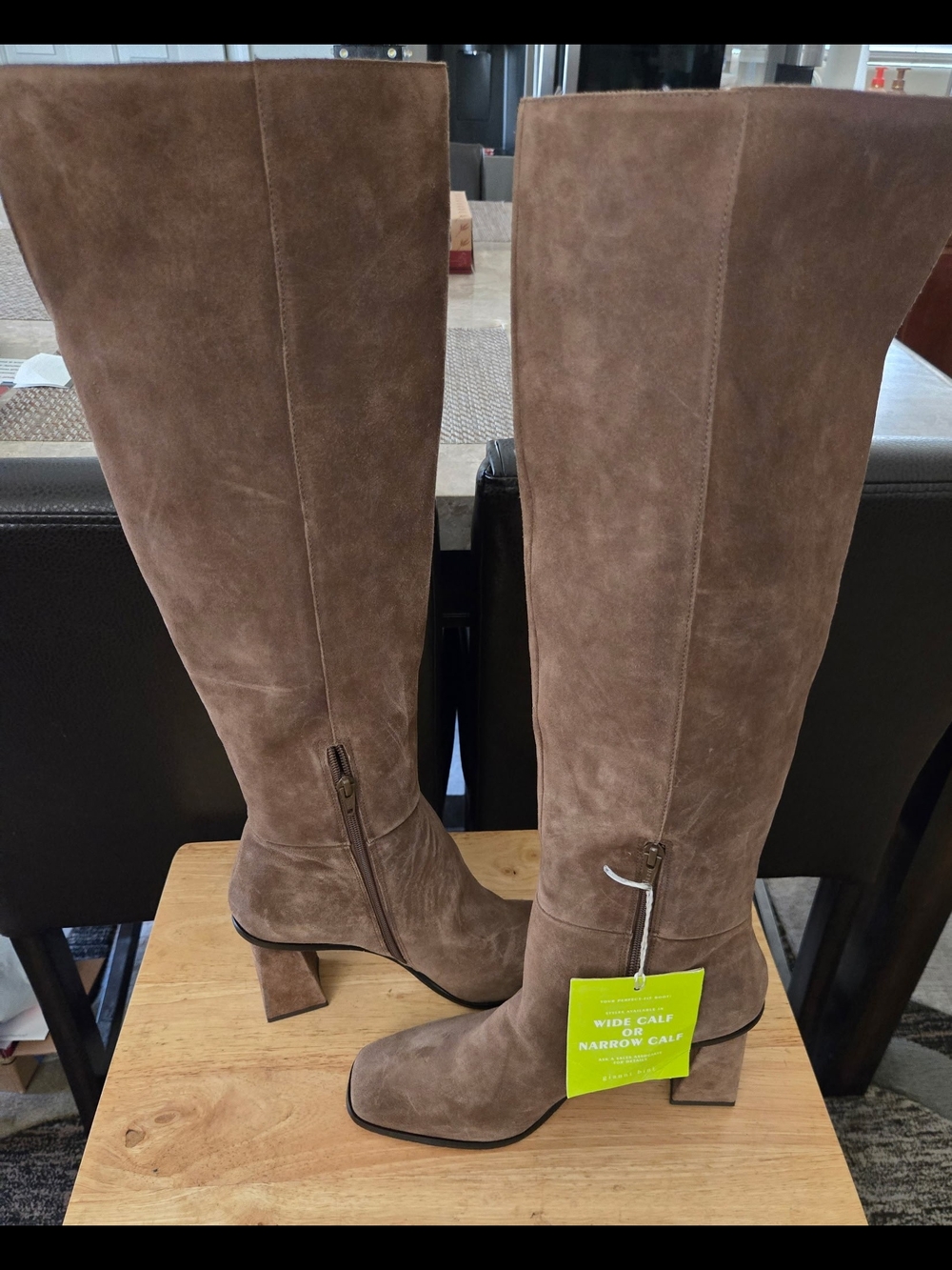 Gianni Bini Barrine Suede Over-the-Knee Block Heel Boots